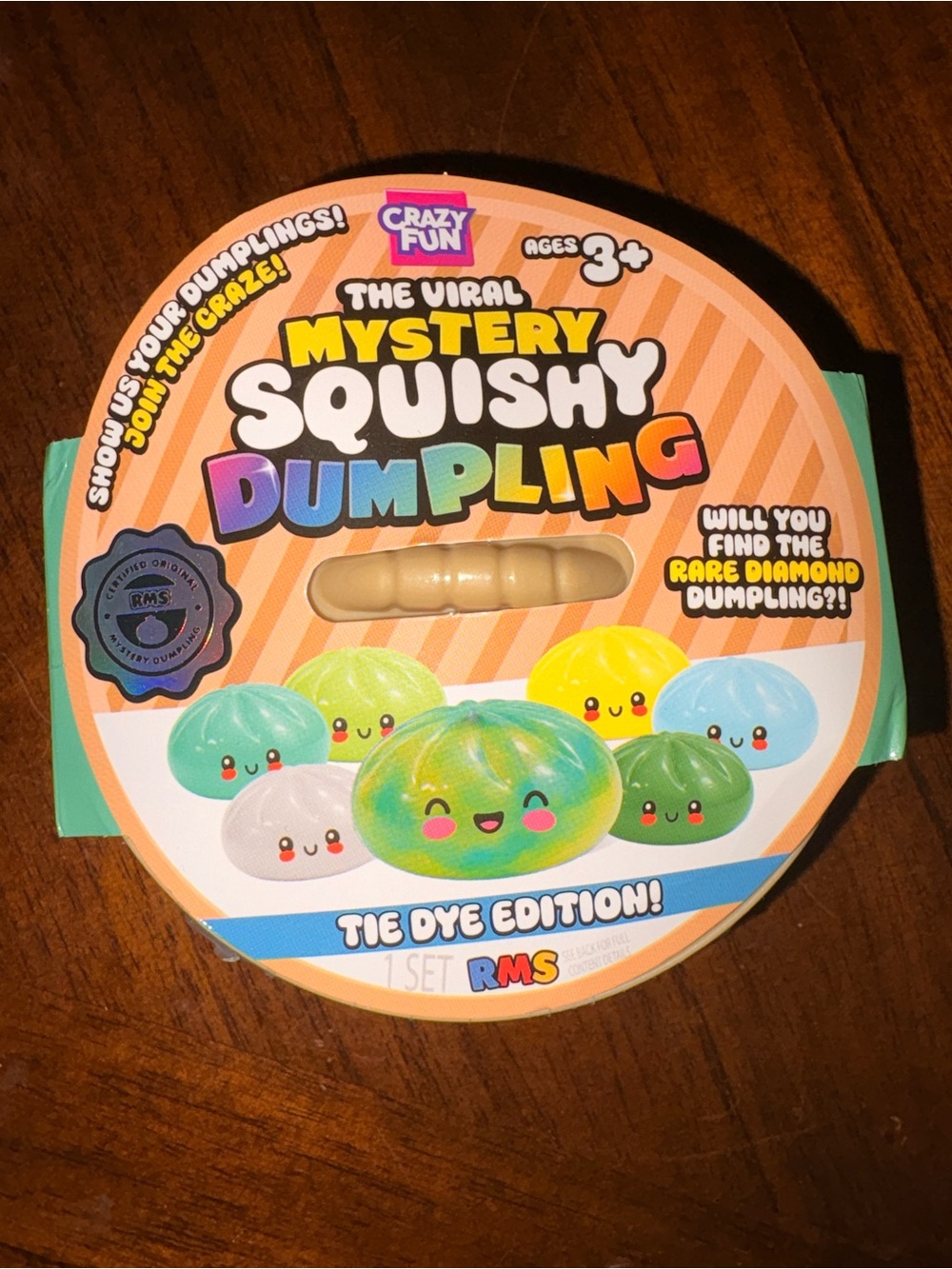 Mystery Squishy Dumpling Toy - Tie Dye Edition (Green/Multicolor)